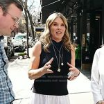 Jenna’s black knit vest and white skirt on Today