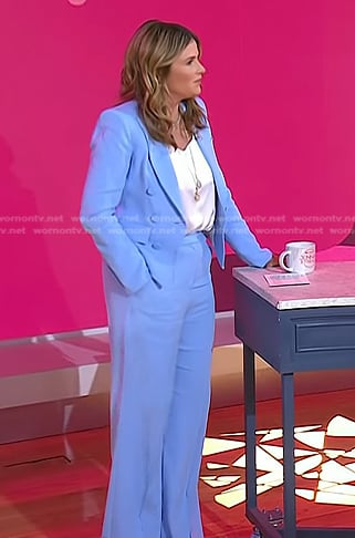 Jenna’s blue blazer and wide-leg pants on Today