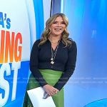 Jenna’s green lasercut leather skirt on Today