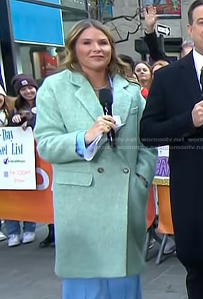 Jenna’s mint green coat on Today