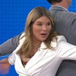 Jenna’s white blazer and floral print dress on Today