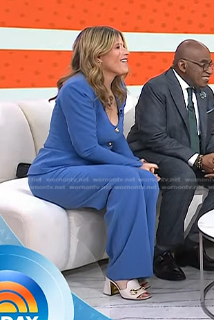 Jenna’s white horsebit sandals on Today