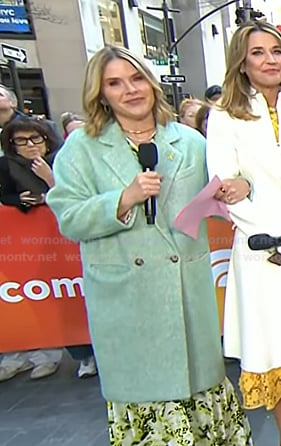 Jenna’s mint green coat on Today