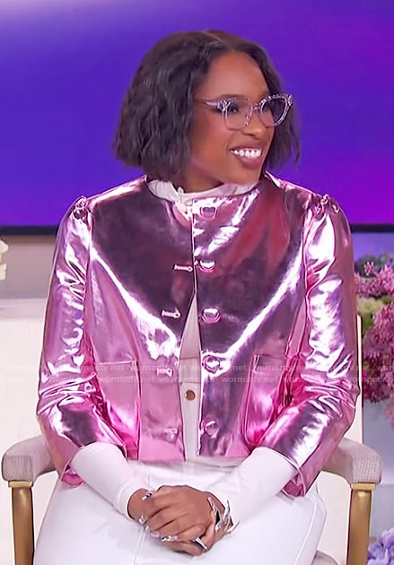 Jennifer’s pink metallic jacket on The Jennifer Hudson Show