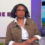 Jennifer’s brown patch jacket on The Jennifer Hudson Show