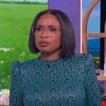 Jennifer’s green leather printed jacket on The Jennifer Hudson Show