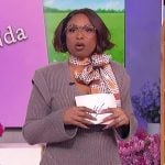 Jennifer’s beige knit mini dress on The Jennifer Hudson Show