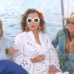 Jennifer’s white cutout v-neck dress on The Real Housewives of Beverly Hills