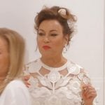 Jennifer’s white floral embroidered sheer dress on The Real Housewives of Beverly Hills
