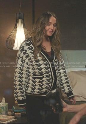 Jo’s houndstooth cardigan on Greys Anatomy