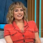 JoJo’s red cropped jacket on CBS Mornings