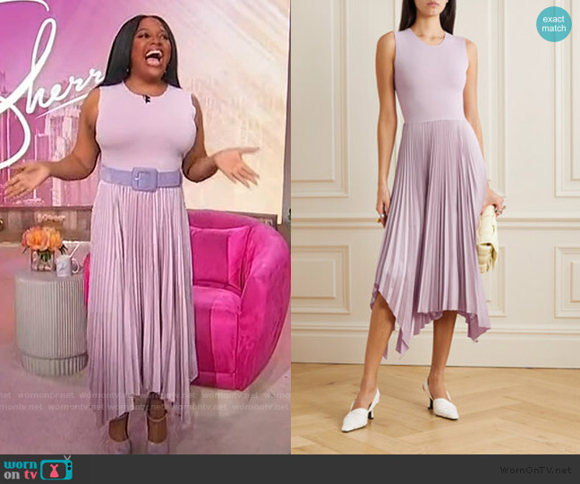 Joseph Dera Asymmetric Knit Dress worn by Sherri Shepherd on Sherri
