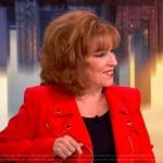 Joy's red moto jacket on The View