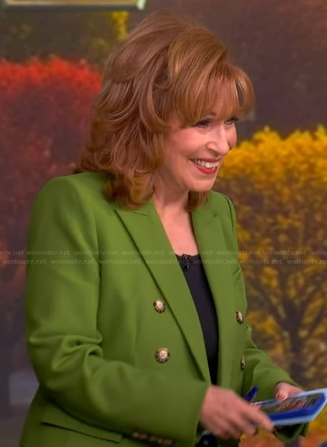 Joy’s green double breasted blazer on The View