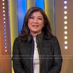 Juju’s black leather biker jacket on Good Morning America