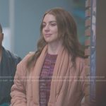 Jules’ pink quilted jacket on Greys Anatomy