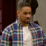 Junior’s blue plaid shirt on Poppas House