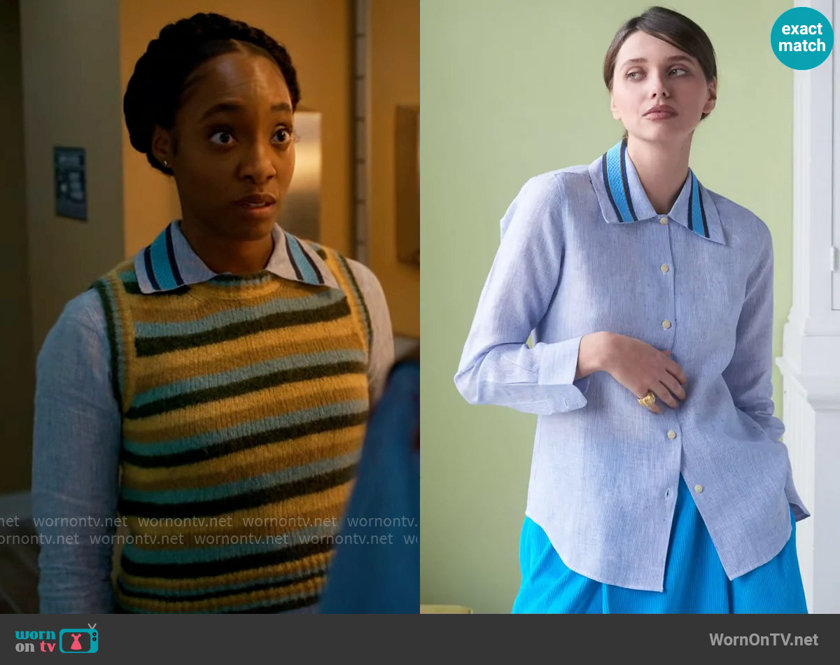 Jupe by Jackie Bluebell Shirt worn by Faith Mitchell (Iantha Richardson) on Will Trent