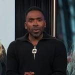 Justin’s black half zip sweater on E! News