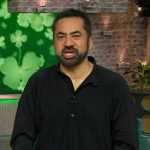Kal Penn’s black striped shirt on The Kelly Clarkson Show