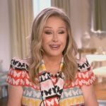Kathy’s print confessional top on The Real Housewives of Beverly Hills