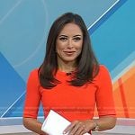 Kaylee’s orange ribbed mini dress on Today