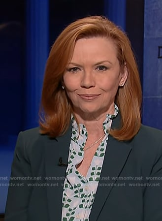 Kelly O’Donnell’s light blue floral top on Today
