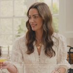 Kelly Zajfen’s white lace dress on With Love Meghan