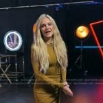 Kelsea Ballerini’s yellow ruched jersey maxi dress on The Voice