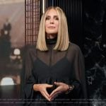 Keltie’s black sheer ruffle mini dress on E! News