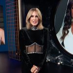 Keltie’s black velvet embellished trim mini dress on E! News