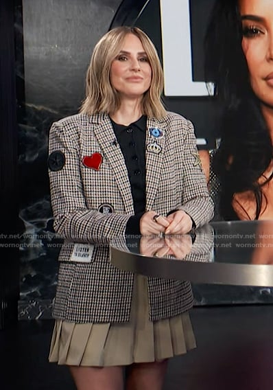 Keltie’s check patch blazer on E! News