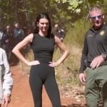 Kendall’s green and black sneakers on The Kardashians