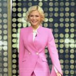 Keni Silva’s pink double breasted blazer on Tamron Hall Show