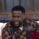 Kevin Hart’s multicolor checkered knit jacket on Today