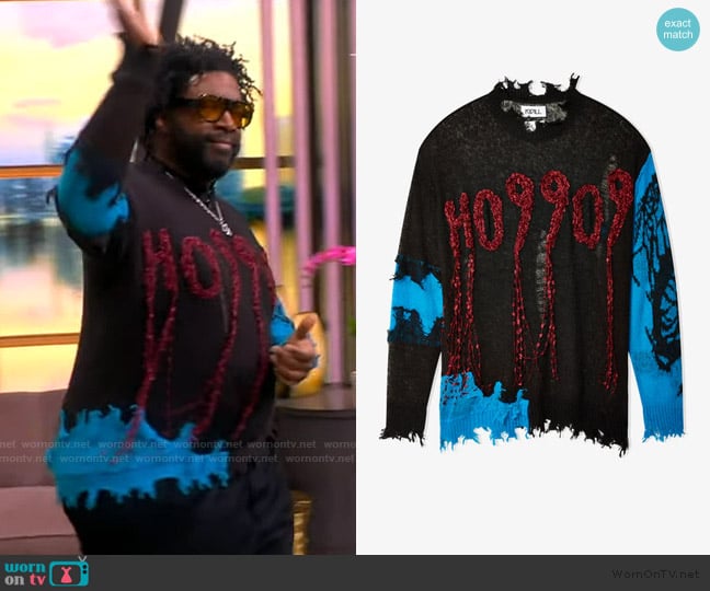 Kidill HO99O9 Pullover Knit Sweater worn by Questlove on The View