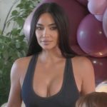 Kim’s denim bodysuit on The Kardashians