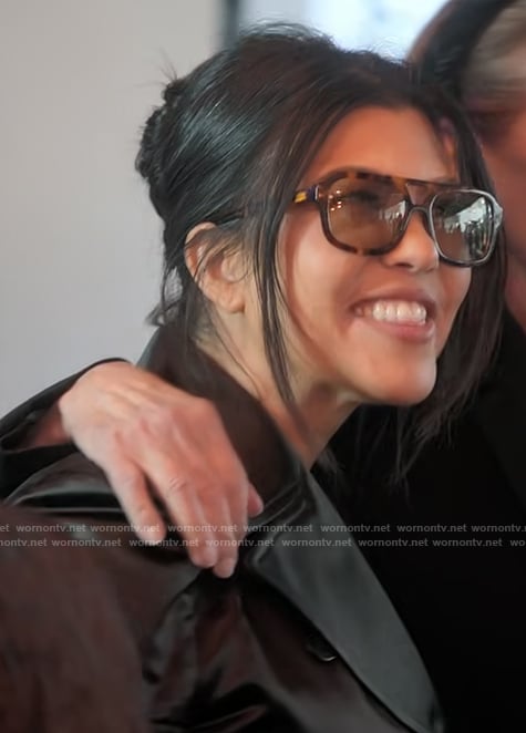 Kourtney’s square sunglasses on The Kardashians