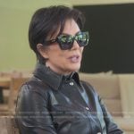 Kris’s black square sunglasses on The Kardashians