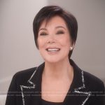 Kris’s black tweed patch jacket on The Kardashians