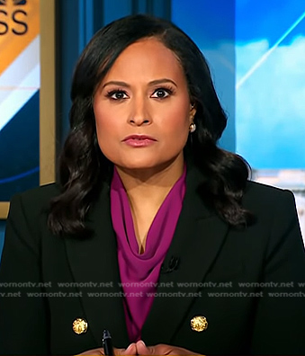 Kristen’s black double breasted blazer on Today
