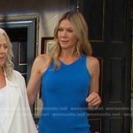 Kristen’s blue laser cut fringe dress on Days of our Lives