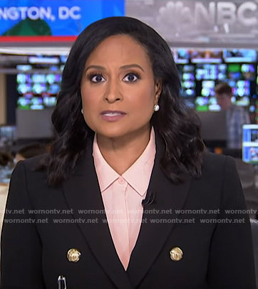 Kristen’s black double breasted blazer on Today