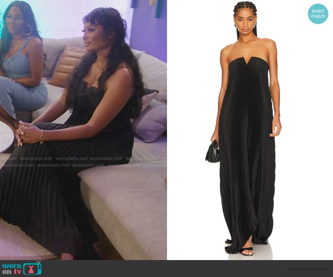 L'idee Black Tie Gown worn by Cynthia Bailey on The Real Housewives of Atlanta