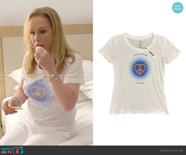 L'Agence Love to Erase MS with L'Agence Tee worn by Kathy Hilton on The Real Housewives of Beverly Hills