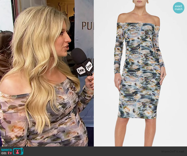 L'Agence Morgana Ruched Dress worn by Ashley Bellman on E! News