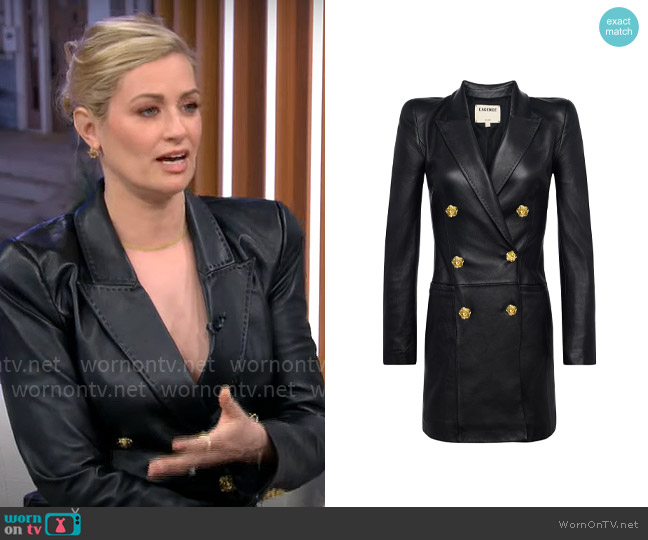 L'agence Tora Leather Blazer Dress