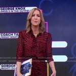 Lara’s red zebra print blouse and skirt on Good Morning America