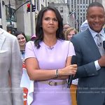 Laura’s lilac short sleeve sheath dress on Today
