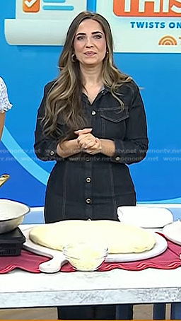 Laura Vitale’s black denim dress on Today